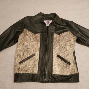 Black and Brown Leather Jacket